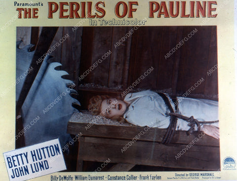 Betty Hutton ready for the buzz saw film The Perils of Pauline 35m-6288