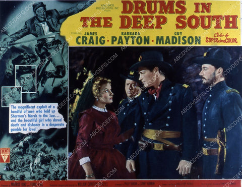 Barbara Payton Guy Madison film Drums in the Deep South 35m-6297