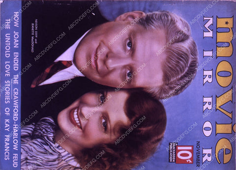 Jeanette MacDonald Nelson Eddy Movie Mirror magazine cover 35m-7759