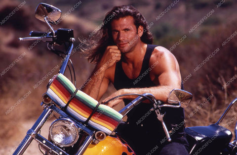 Lorenzo Lamas on his chopper TV Renegade 35m-8357