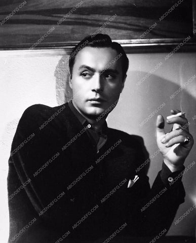 Charles Boyer smoking a cigarette film Algiers 3611-08