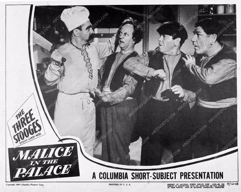 Three Stooges Moe Larry Shemp lobby card Malice in the Palace 3611-24