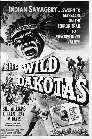 ad slick Bill Williams film The Wild Dakotas 3698-33