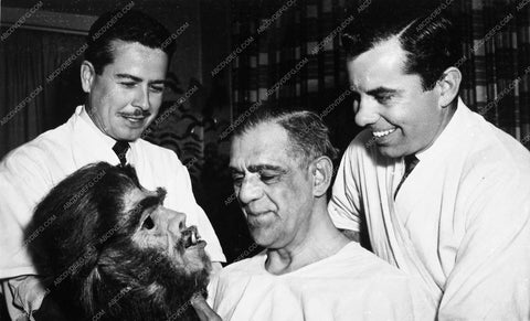 Boris Karloff makeup artist Bud Westmore Jack Kevan behind scenes 3726-24