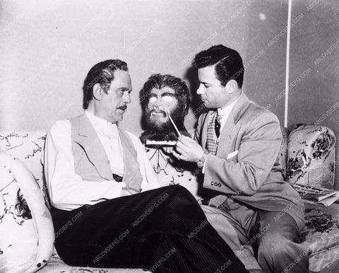 Boris Karloff makeup artist Bud Westmore Jack Kevan behind scenes 3726-28