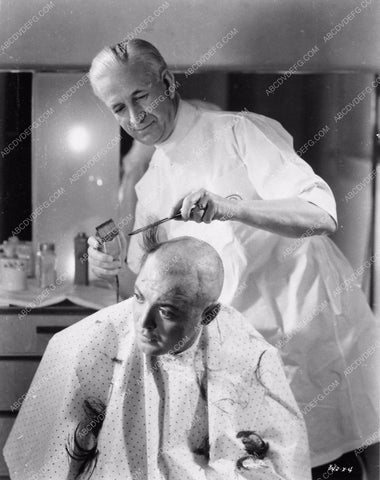 Peter Lorre in makeup chair of Norbert A. Myles film Mad Love 3726-29