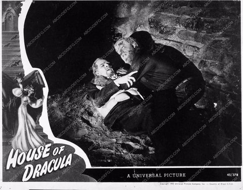 Lon Chaney Jr. add horror film House of Dracula 3727-33