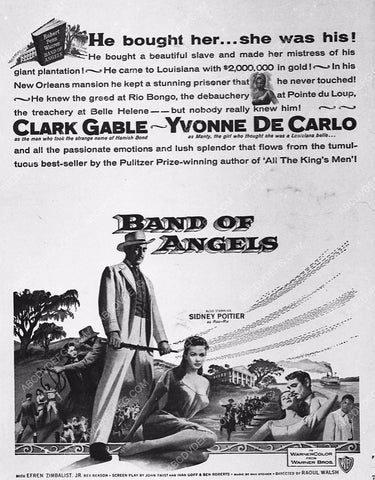 ad slick Clark Gable Yvonne De Carlo film Band of Angels 3745-01