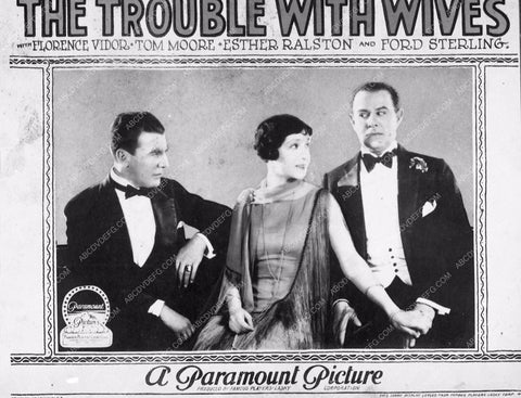 Tom Moore Florence Vidor add slick silent film The Trouble with Wives 3761-13