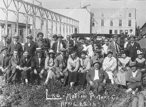 historic Los Angeles Hollywood L-KO Motion Picture Co Studios and crew april 22 1916 3770-32