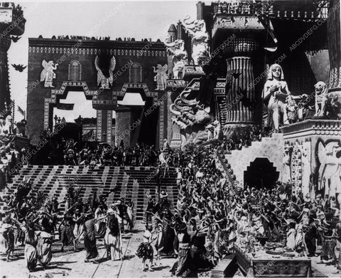set and cast cool shot original classic silent film Intolerance 3790-24