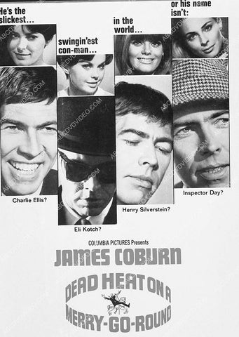ad slick James Coburn film Dead Heat on a Merry Go Round 4109-36