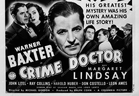 Warner Baxter Margaret Lindsay film Crime Doctor 4469-06