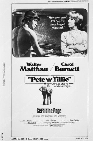 Walter Matthau Carol Burnett film Pete n Tillie 4594-01