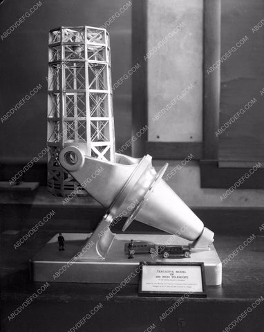 model of proposed 200 inch telescope for Cal Tech back in the day 45bx03-29