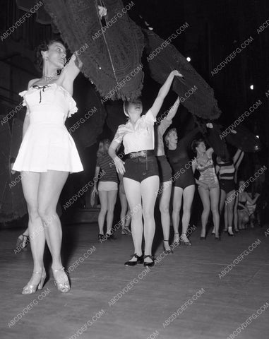 chorus showgirls dance rehearsel for Los Angeles night club 45bx06-376