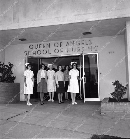 Queen of Angels Nursing School nurses attending historic LA 45bx07-104