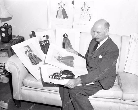 Rene Hubert designing costumes 20th Century Fox film Forever Amber 45fa-34