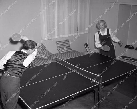 publicity Barbara Moffett playing ping pong at RKO Studios 4b10-203