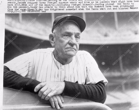 baseball Yankee skipper Casey Stengel at Yankee Stadium 4b10-476