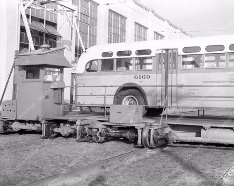 historic Los Angeles transit busses and trollies depot being washed 4b10-633