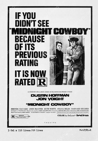ad slick Dustin Hoffman Jon Voight film Midnight Cowboy 5091-01