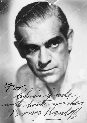 autographed Boris Karloff 5157-06
