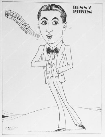 ad slick Benny Rubin caricature 5171-01