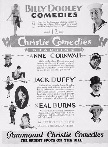 ad slick Christie Studios promo Anne Cornwall Jack Duffy Neal Burns Billy Dooley 5610-27