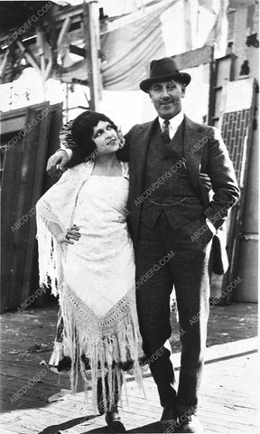 candid Al Christie and star maybe on outside Christie Studios set historic Los Angeles 5610-32