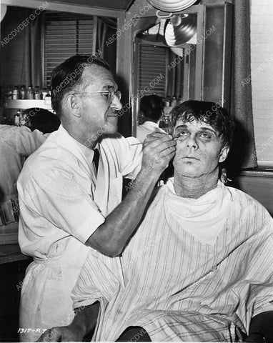 Jack Pierce does David Bruce's makeup for horror film The Mad Ghoul 5622-35