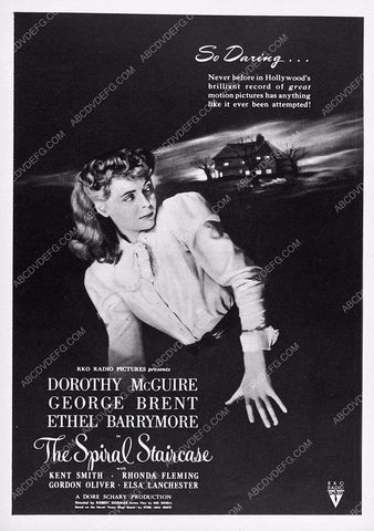 ad slick Dorothy McGuire film noir The Spiral Staircase 5760-35