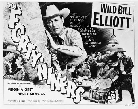 ad slick Wild Bill Elliott film The Forty Niners 5929-02