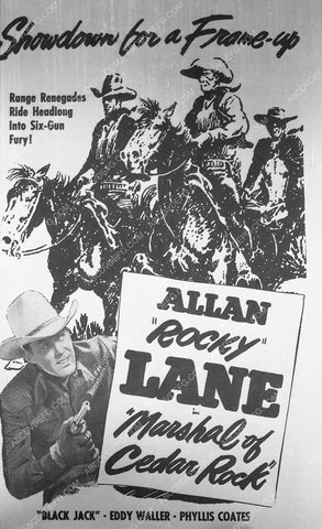 ad slick Allan Lane film Marshal of Cedar Rock 6002-03