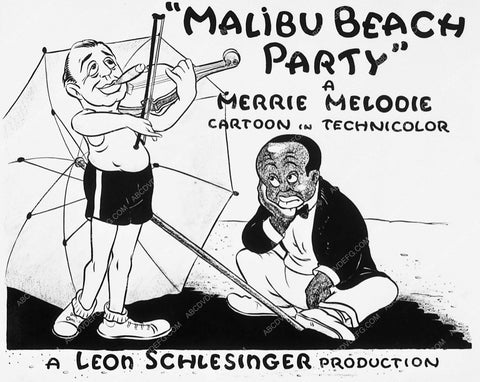 caricature Jack Benny Eddie Rochester Anderson Malibu Beach Party 6076-14