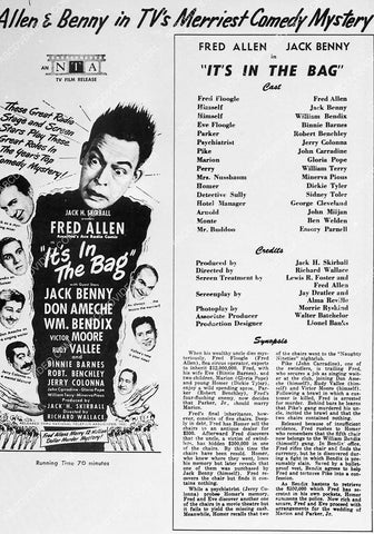 ad slick Fred Allen film It's in the Bag 6247-06