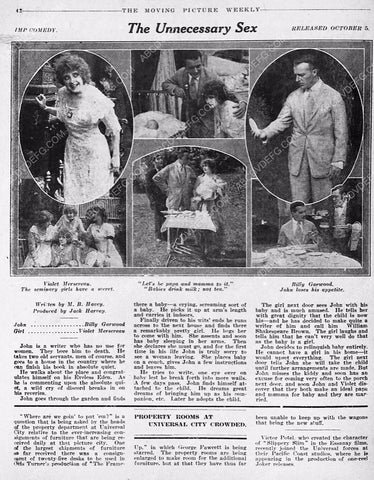ad info Universal Studios silent film productions film The Unnecessary Sex 6272-13