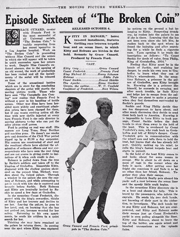 ad info Universal Studios silent film productions film The Broken Coin 6272-15