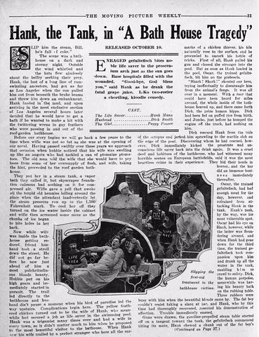 ad info Universal Studios silent film productions film A Bath House Tragedy 6272-21