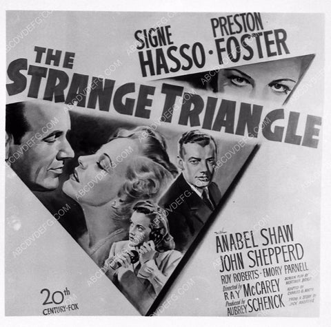 ad slick Signe Hasso Preston Foster film The Strange Triangle 6272-37
