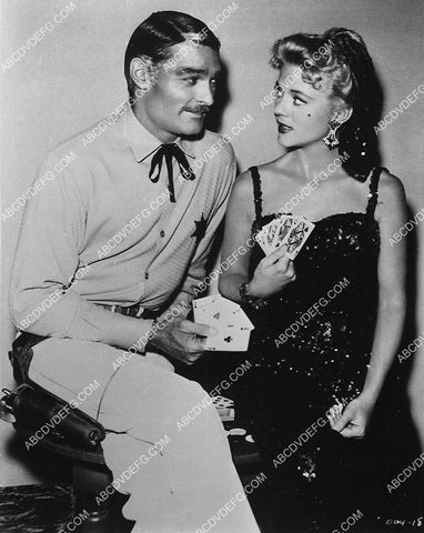John Russell beats Peggy Castle w four aces TV The Lawman 6389-33