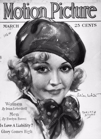 Alice White Motion Picture magazine cover 6507-08