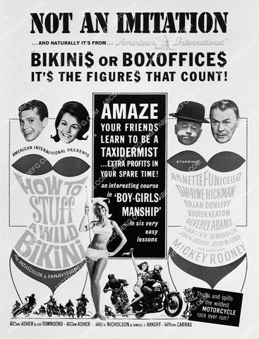 ad slick Annette Funicello film How to Stuff a Wild Bikini 6774-31