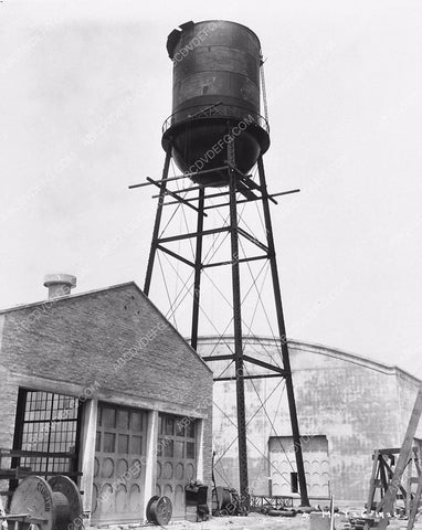 historic Los Angeles Hollywood Warner Bros Studios Burbank water tower being built 6832-09