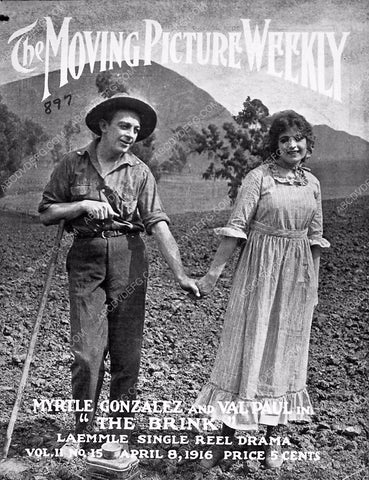 Myrtle Gonzalez Val Paul Moving Picture Weekly magazine cover 6833-36