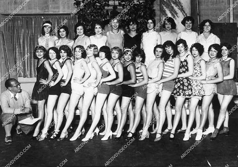 director B Murray w 2 lines of chorus girl dancers theatrical play New Moon 6851-024