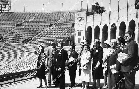 historic Los Angeles Coliseum w local city council or mayor maybe 6851-033