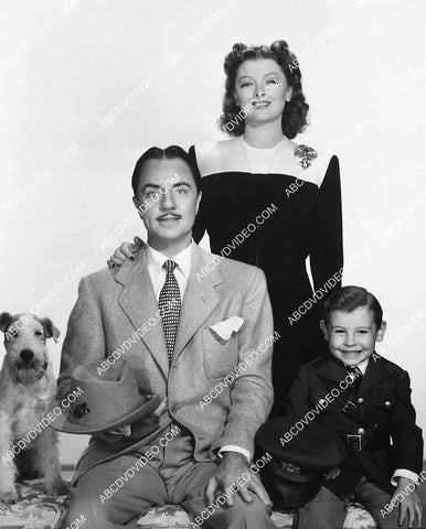 William Powell, Myrna Loy, Asta the dog, Richard Hall film Shadow of the Thin Man 6861-016