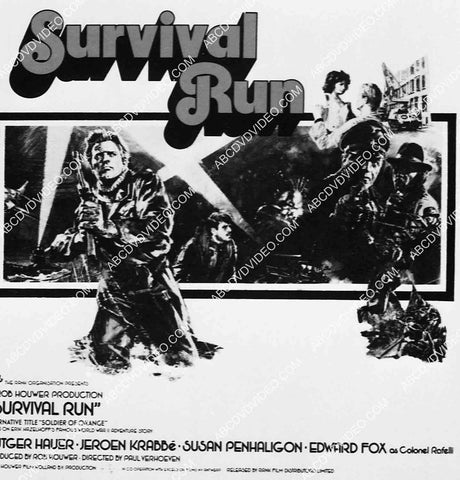 ad slick Rutger Hauer film Survival Run 6877-005
