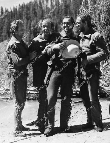 Spencer Tracy Walter Brennan Robert Young having on location film Northwest Passage 6928-03